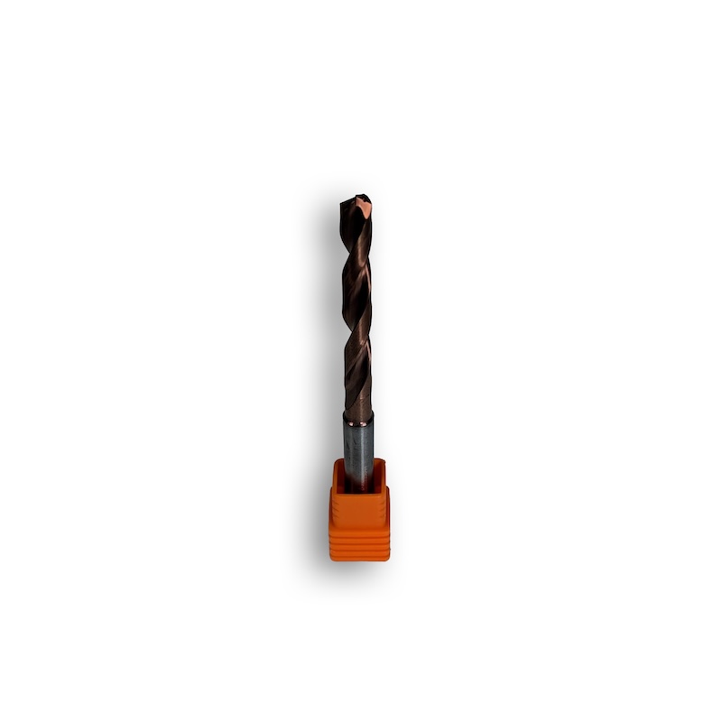 1/4-20 UNC Tap Drill, 2 flutes, Carbide Drill, 5xD, Through Tool Coolant - 140°, 1.38" LOC, Coated, 6mm Shank