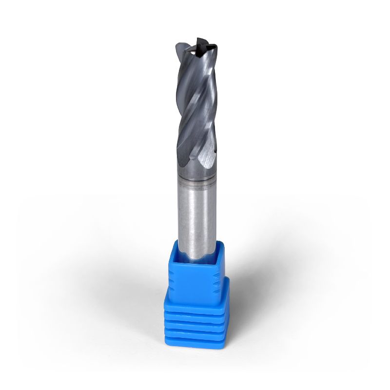 5/16" Carbide End Mill, 4 flutes, Bull Nose - R0.03", 0.8125" LOC, AlCrN Coated