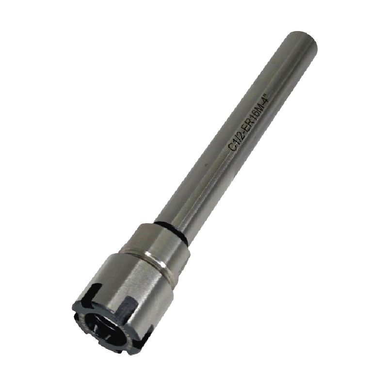 ER16 Collet Chuck Adapter with mini nut, 1/2" Straight Shank, 4" Shank Length
