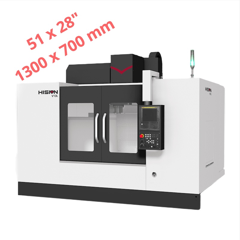 Hision V13, 51" x 28" (1300 x 700mm) CNC Vertical Machining Center