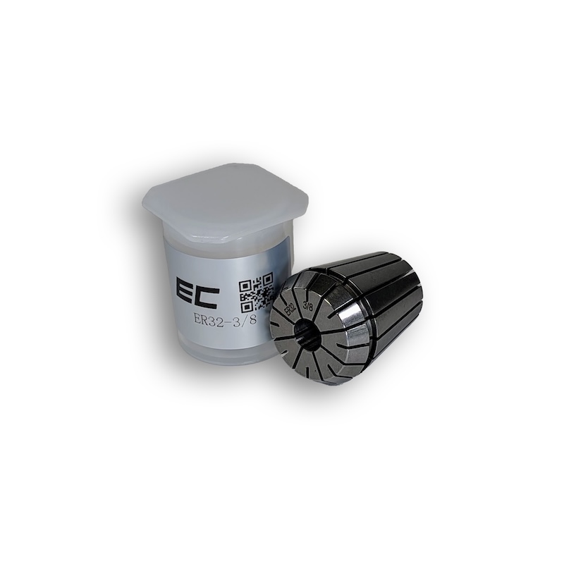 3/8" ER32 Collet, clamping range 0.375" - 0.336", Runout 0.01 mm