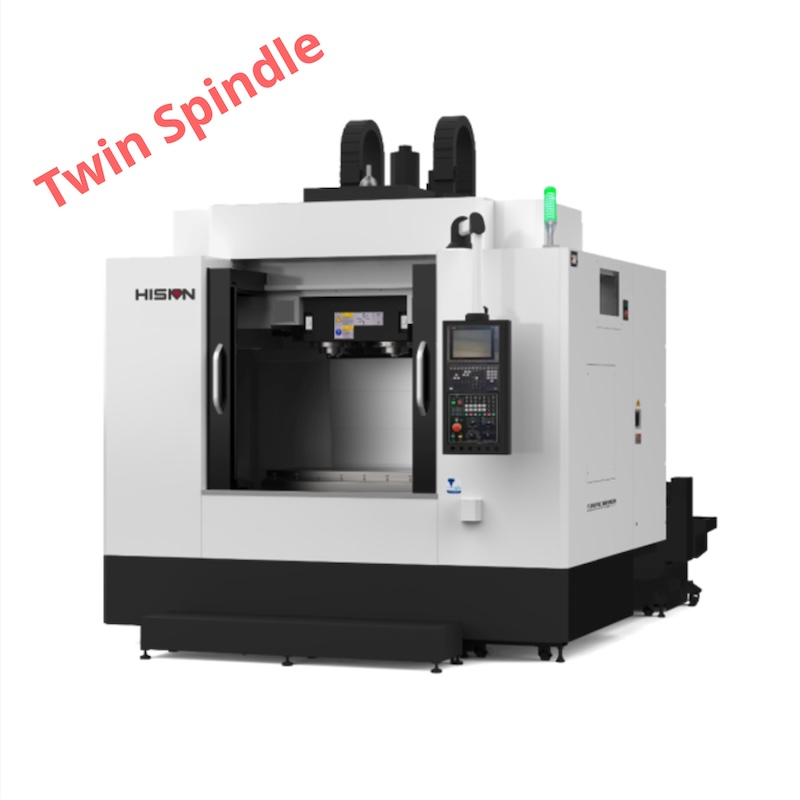 Hision VQ11-2SP, 43" x 21" (1100 x 540mm) Twin-Spindle CNC Vertical Machining Center