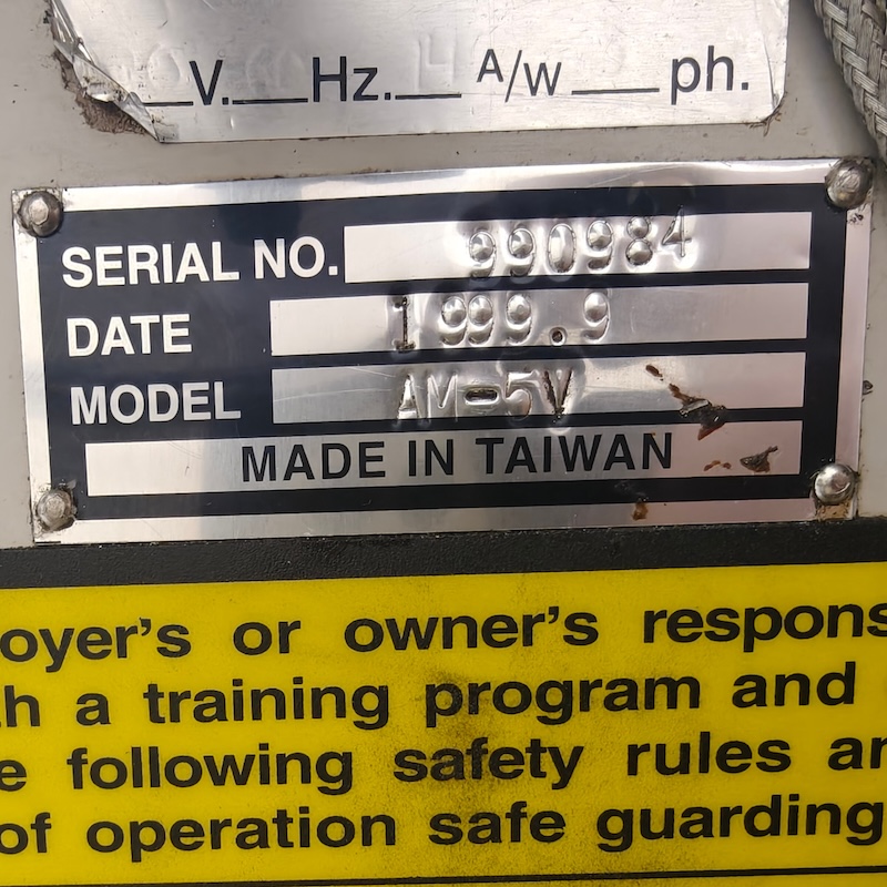 Challenger Manual Mill AM-5V, year 1999, SN 990984