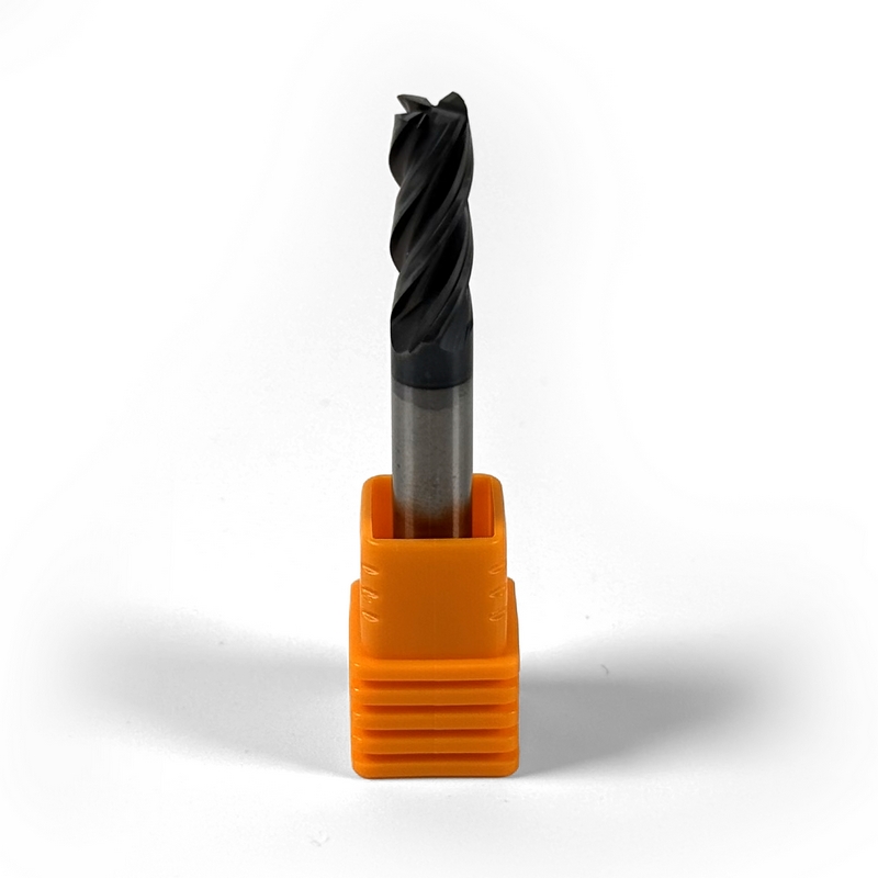 6 mm Carbide End Mill, 4 Flutes, 0.1 mm Corner Chamfer, Standard length, For P, M, K materials, AlCrN coated, LOC 16 mm