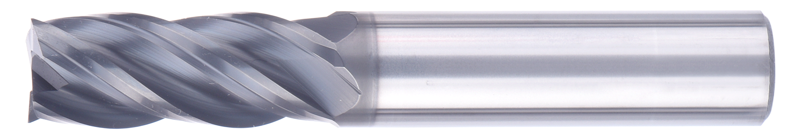 20 mm Carbide End Mill, 4 Flutes, Chamfering, Standard length, For P, M, K materials, AlCrN coated, Helix angle 35 degree / 38 degree, LOC 45 mm