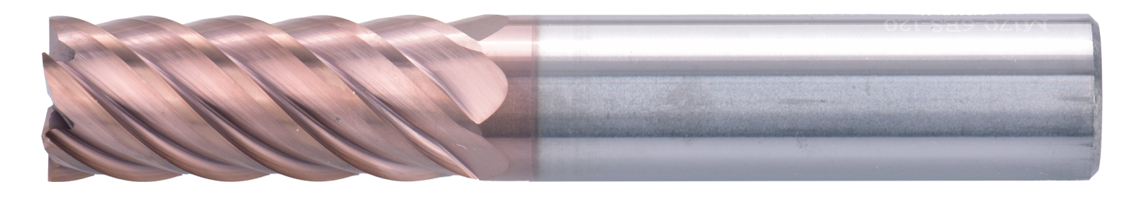 4 mm Carbide End Mill, 5 Flutes, Flat, Standard length, For P, H materials, TiSiAlCrN coated, Helix angle 45 degree, LOC 12 mm