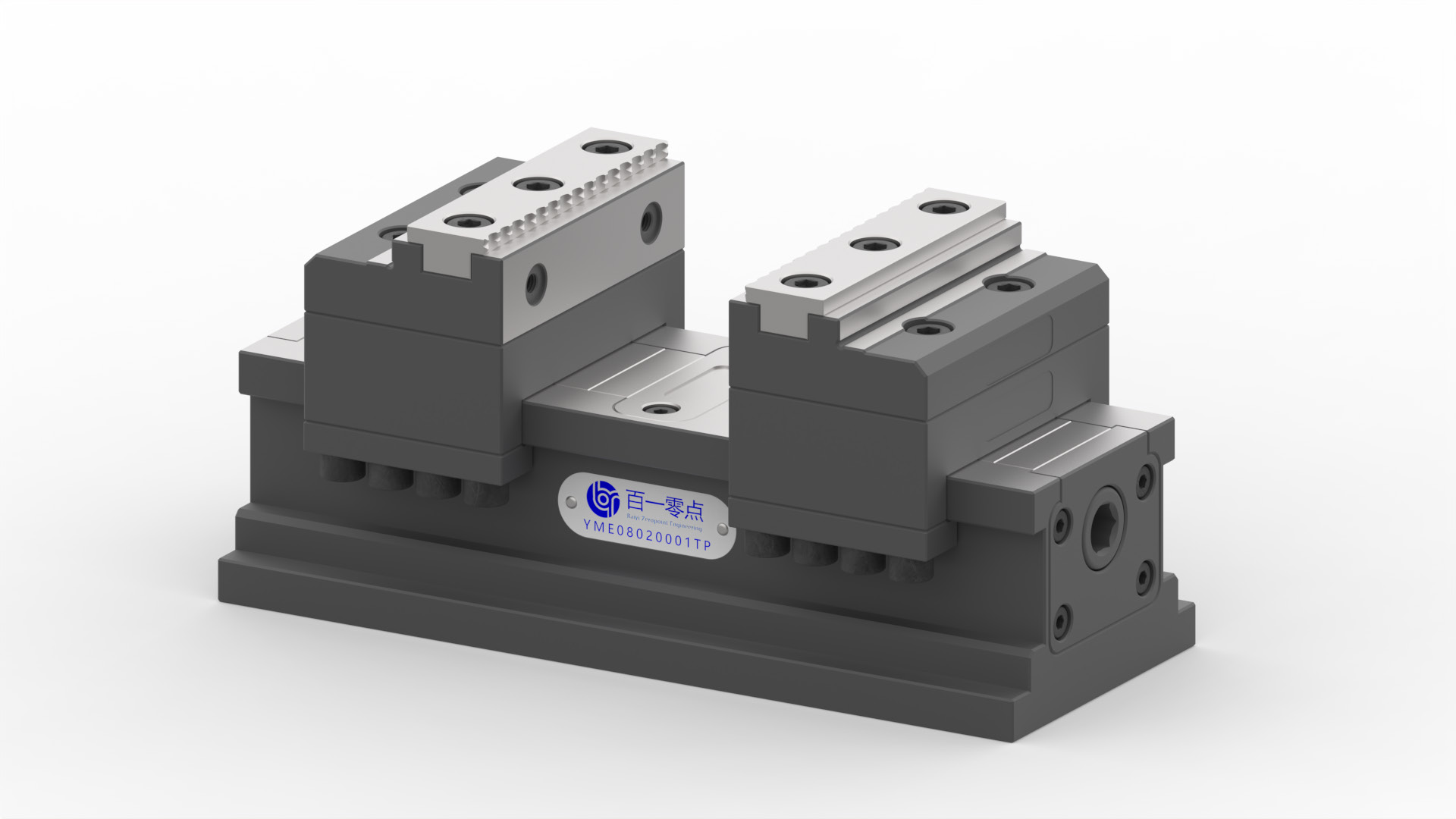 5-axis self-centering vise, encapsulated, W - 100 mm, body L - 200 mm, jaw type 1