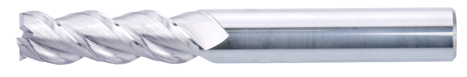 20 mm Carbide End Mill, 3 Flutes, Flat, Standard length, For N materials, Uncoated, Helix angle 37 degree/39 degree/41 degree, LOC 45 mm