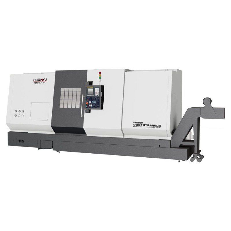Hision LB12M-L Box Way Live Tooling CNC Lathe, 12-15" Chuck, Long Bed