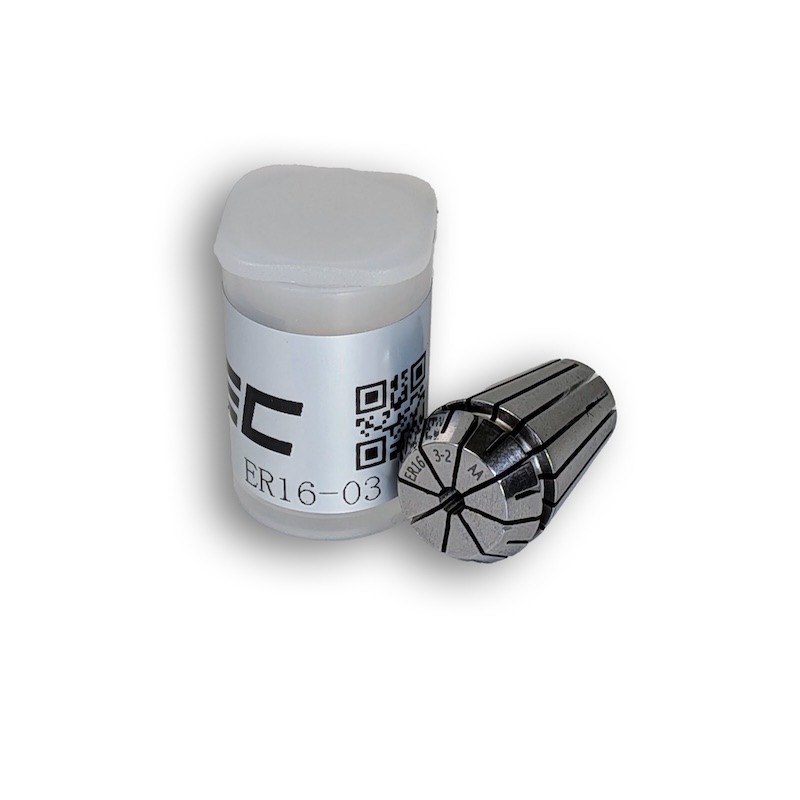 3 mm ER16 Collet, clamping range 3 - 2 mm, Runout 0.01 mm