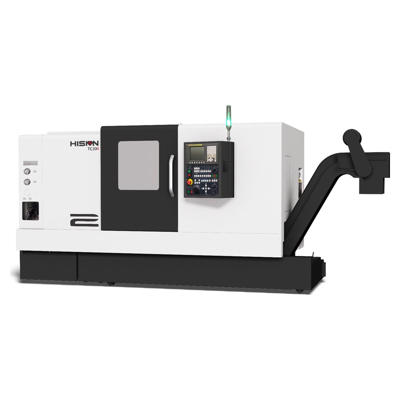 Hision LB10M Box Way Live Tooling CNC Lathe, 10-12" Chuck