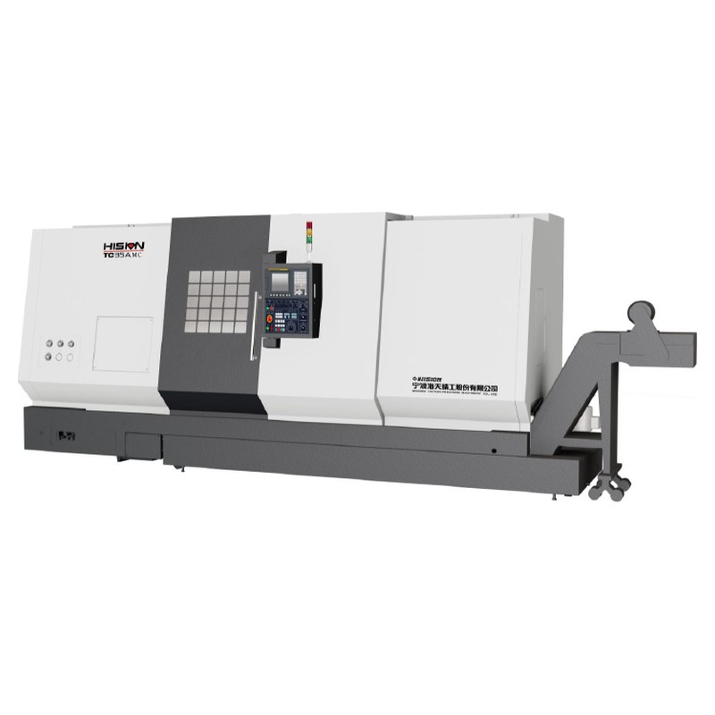 Hision LB12M-XL Box Way Live Tooling CNC Lathe, 12-15" Chuck, Extra Long Bed
