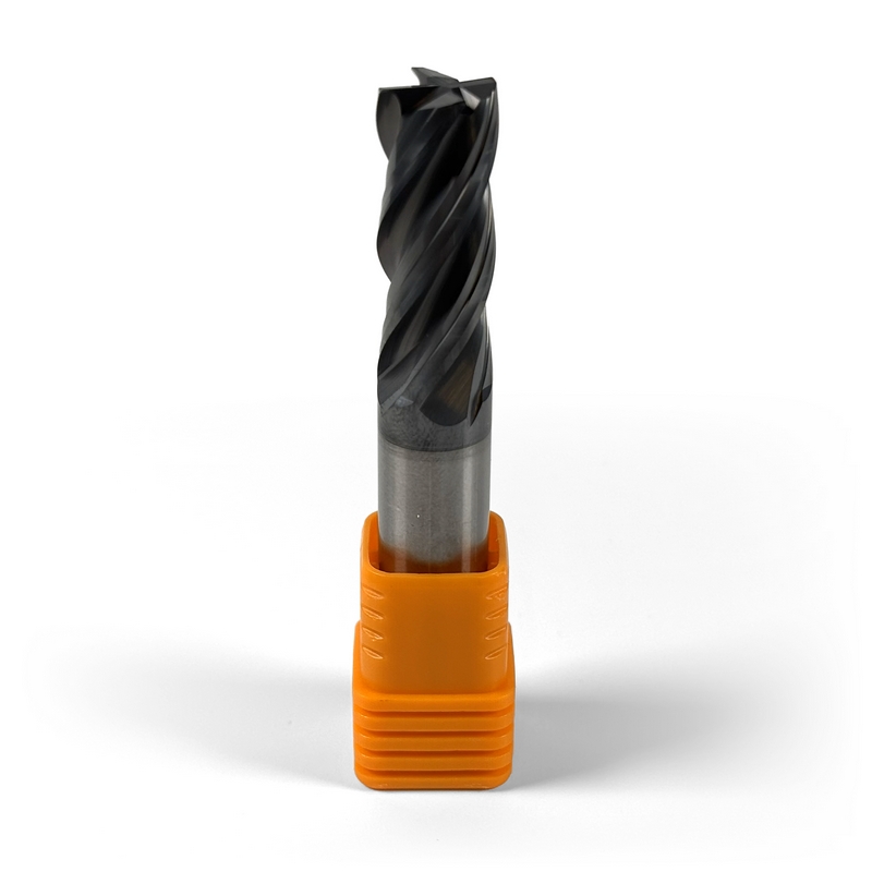 12 mm Carbide End Mill, 0.5 mm Corner Radius, 4 Flutes, Standard length, For P, M, K materials, AlCrN coated, LOC 30 mm
