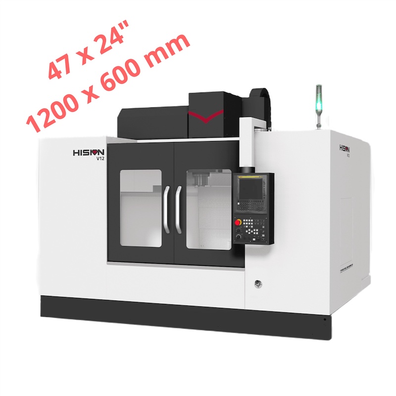Hision V12, 47" x 24" (1200 x 600mm) CNC Vertical Machining Center
