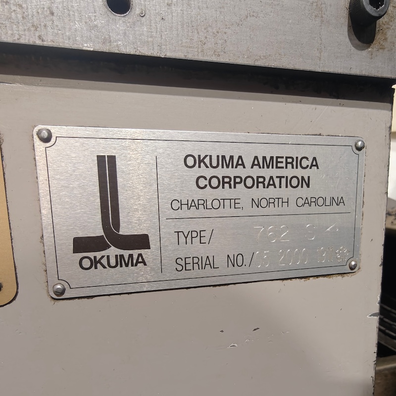 Okuma Crown 762S-BB, year 2002, SN 1911