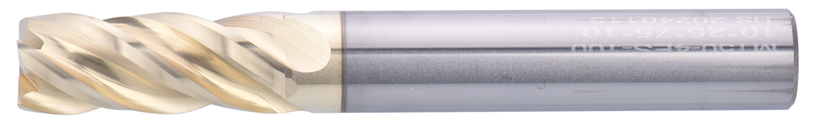 5 mm Carbide End Mill, 4 Flutes, Flat, Standard length, For P, M, S materials, AlTiN/Zr coating, LOC 13 mm